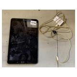 SAMSUNG TABLET W/ CHARGING CABLES, AS-IS.