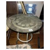 VINTAGE INDUSTRIAL TUBULAR METAL CLOCK W/ ROUND