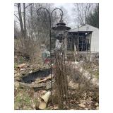 METAL GARDEN LANTERN W/ TRELLIS.