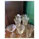 ETCHED GLASS DRINKWARE ASSORTMENT