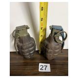 MILITARY INERT TRAINING FRAGMENTATION GRENADES W/