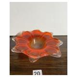 VIKING GLASS PERSIMMON ORANGE BOWL
