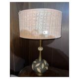 2 MID CENTURY TABLE LAMPS W/ PATINATED METAL