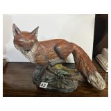 JOYCE JOHNSON HAND PAINTED CERAMIC FOX FIGURINE
