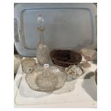 DECORATIVE GLASS & PORCELAIN ASSORTMENT -
