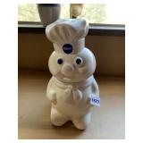 PILLSBURY DOUGHBOY CERAMIC COOKIE JAR - WHITE,