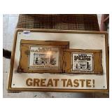 LEVI GARRETT PLUG CHEWING TOBACCO TIN SIGN -