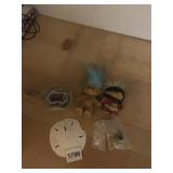 VINTAGE TROLL DOLLS ASSORTED - BLUE HAIR, BLACK