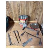 HORN HANDLE KNIFE SHARPENERS, DRAW BLADES,