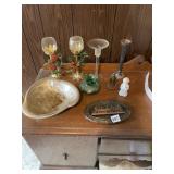 WMF IKORA DISH, DECORATIVE GLASS, METAL ACCENTS.