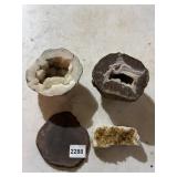 MINERAL GEODES AND FOSSILS - ASSORTED SPECIMENS