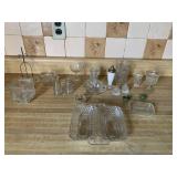 ASSORTED GLASSWARE - VINTAGE PRESSED GLASS