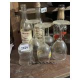WINERY GLASSWARE & BOTTLES ASSORTMENT - WINE