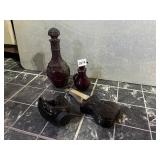 AVON RUBY BATH FOAM COLLECTION - FIVE GLASS