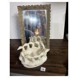 DECORATIVE GILT-TONE FRAME AND DUCK PLANTER