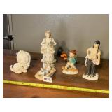 PORCELAIN FIGURINE COLLECTION - FIVE PIECES,