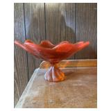 AMBERINA FOOTED BOWL