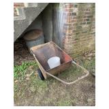 TRUE VALUE WHEELBARROW, HAS HOLE, GALVANIZED
