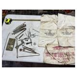 VINTAGE MACHINIST TOOL KIT W/ THREAD DIES, TAPS,