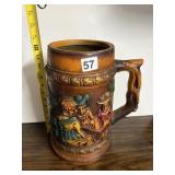 VINTAGE CERAMIC GERMAN STYLE STEIN, RELIEF