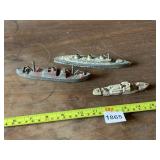 TOOTSIETOY DIECAST SHIP MODELS - THREE METAL