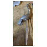 CAST METAL HERON GARDEN SCULPTURE - DETAILED