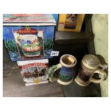 BUDWEISER FROG STEIN, TRADITIONAL PEWTER LID