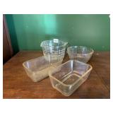 PYREX GLASS BAKING DISHES & MEASURING PITCHER -