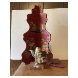 ORIENTAL FOLDING PANEL, ASIAN FIGURINE.