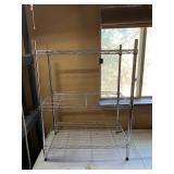 SMALL CHROME WIRE SHELVING UNIT - 3-TIER
