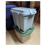 2 STORAGE TOTES WITH LIDS