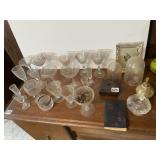 ASSORTED GLASSWARE & DECOR.