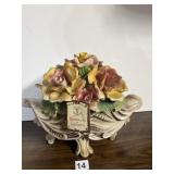 FRAGLINA ITALIAN CERAMIC WALL SCONCE, APPLIED