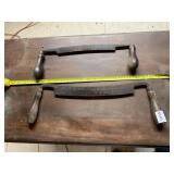 PAIR OF VINTAGE WOOD PLANES - METAL BLADES,