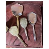 VINTAGE SILVER-TONE & GOLD-TONE VANITY MIRRORS,
