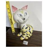 FIGA ITALY HAND-PAINTED CERAMIC CAT FIGURINE,