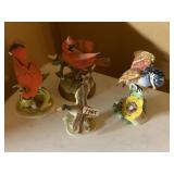 PORCELAIN BIRD FIGURINES, LEFTON, BESWICK,