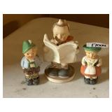 HUMMEL FIGURINES - THREE PORCELAIN CHILDREN,