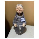 GOEBEL FRIAR DECANTER, BROKEN CORK, CHIP ON BACK