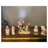 VINTAGE HAND-PAINTED PORCELAIN FIGURINES,