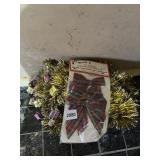 VARIETY CHRISTMAS DECORATIONS - GOLD TINSEL