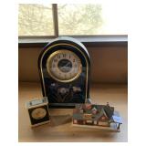 QUEEN QUARTZ CLOCK, HOWARD MILLER DESK CLOCK &