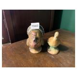 NAPCOWARE HAND-PAINTED CERAMIC TURKEY FIGURINES -