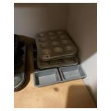 ASSORTED BAKING PANS - MUFFIN TINS, LOAF PANS,