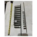 CRAFTSMAN SOCKET SET - APPROX 30 PC, W/ RAIL,