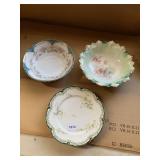 HAND-PAINTED PORCELAIN BOWLS & PLATES