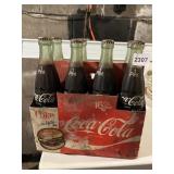 COCA-COLA VINTAGE GLASS BOTTLES - 6-PACK, 16 OZ