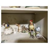 ASSORTED PORCELAIN ANIMAL FIGURINES, INCL RABBIT