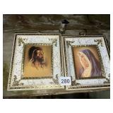 FRAMED RELIGIOUS PRINTS, GOLD ACCENT DECORATIVE