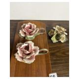NAPOLEON PORCELAIN HAND MADE ROSE DECORATION,